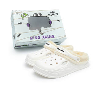 MINGXIANG Box, Winter Fleece Lined, Temperature Lock Thermal Comfortable, Super Light Versatile Platform 3cm Clogs