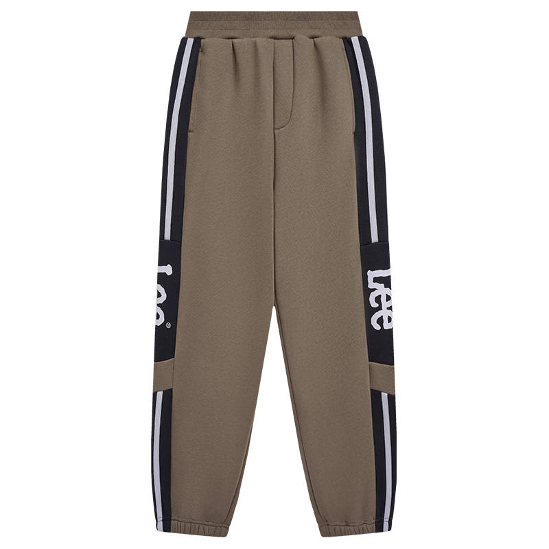 LEE KIDS Knitted Sweatpants Thickened And Fleece Lined Windproof Thermal Stripes Vintage Fashion Teenagers