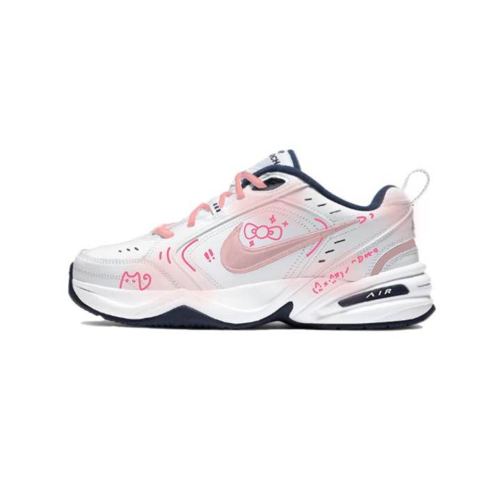 Nike Nike Air Monarch 4 Slip Resistant Abrasion Resistant Low top Chunky Sneakers Unisex Blue Pink