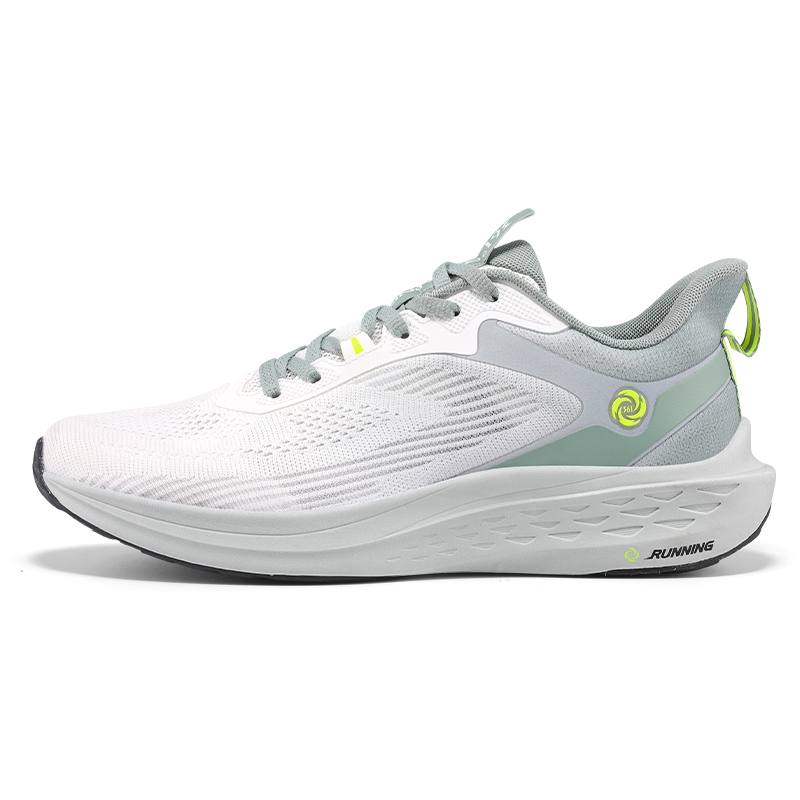 361° Cushioning, Wear Resistant Low top Sprint Running Shoes Men's White Green