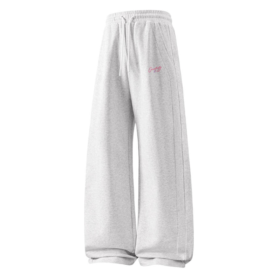 MINISO Casual Pants Unisex Thickened And Fleece Lined Wide Leg Pants