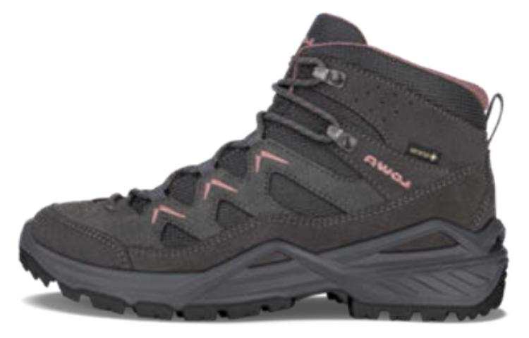 Lowa Outdoor Shoes Women's High Top Gray Red