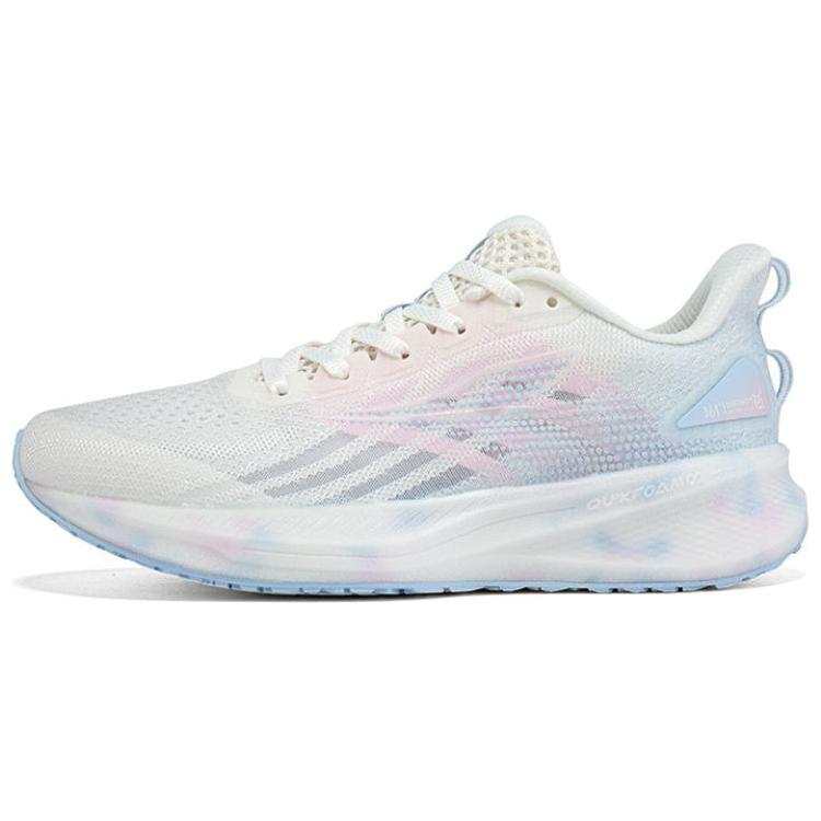 361° Feiying 5.0 Cushioning Slip Resistant Abrasion Resistant Breathable Low top Running Shoes Women's White Blue