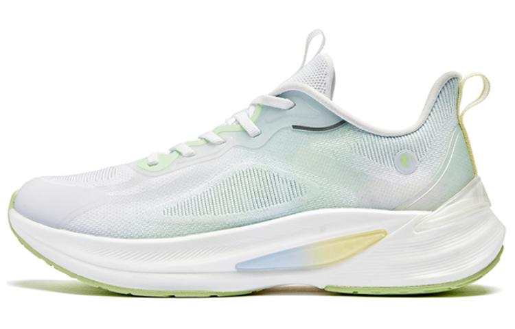 QIAODAN Fengxing 13 Abrasion Resistant Breathable Low top Running Shoes Women's Green White