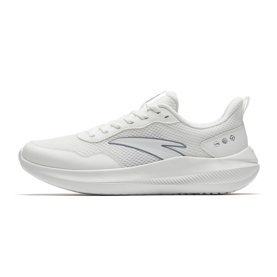 Anta Cushioning Slip Resistant Lightweight Low top Casual City Commuting Running Shoes Women's Papyrus White/Mist Gray