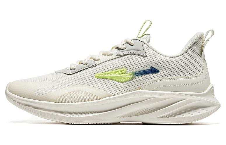 Erke Cushioning Slip Resistant Abrasion Resistant Low top Running Shoes Men's White Green
