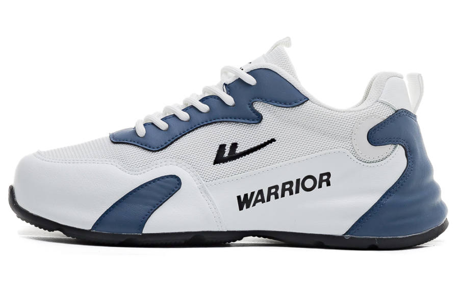 Warrior Abrasion Resistant Breathable Slip Resistant Low top Chunky Sneakers Women's White Blue