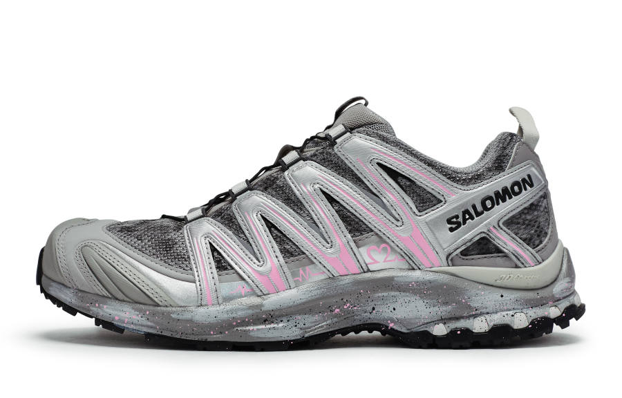 SALOMON XA PRO 3D Abrasion Resistant Low top Running Shoes Unisex Gray Pink Silver
