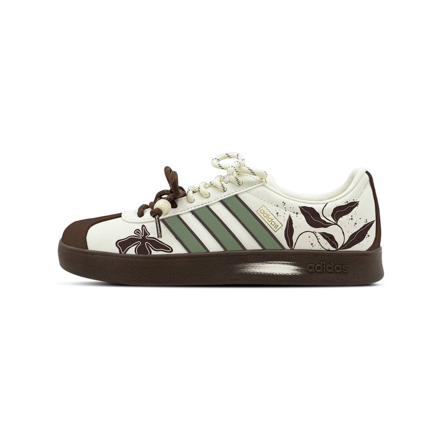 Adidas Adidas VL COURT 2.0 Aromatic Order Abrasion Resistant Low top German Army Trainers Unisex Beige Brown