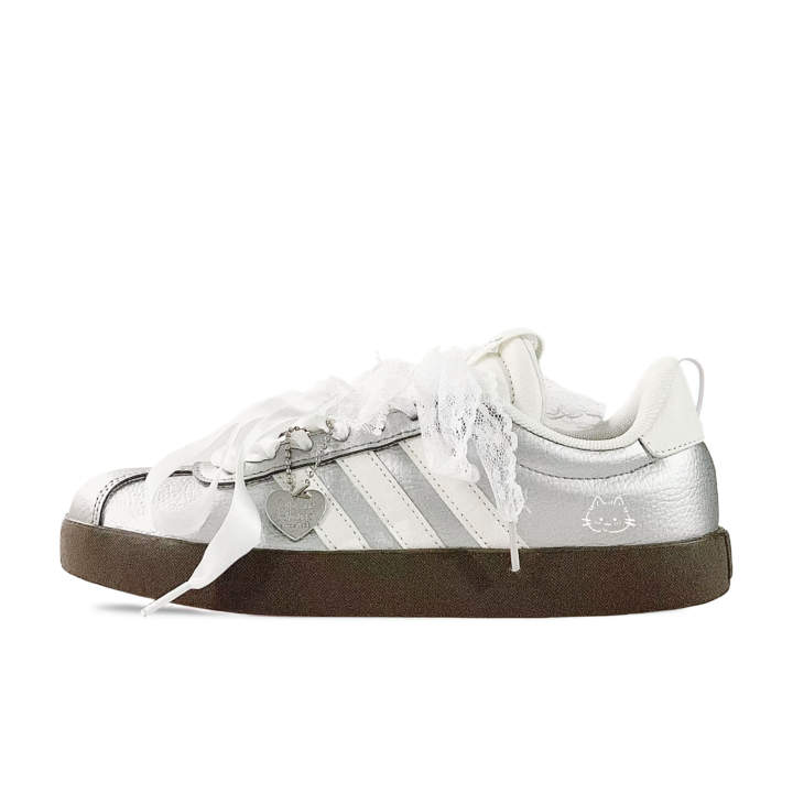 Adidas Adidas VL COURT 3.0 Low top Skateboard Shoes Unisex Silver