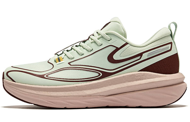 Erke Cushioning, Wear Resistant Low top Running Shoes Men's Light Pea Green Sweet Grape