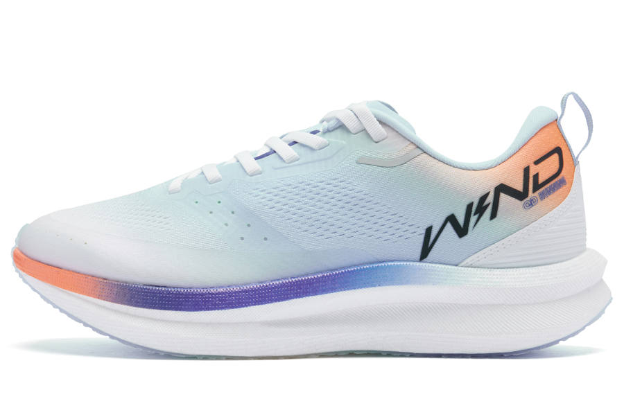QIAODAN Strong Wind SE Cushioning Slip Resistant Abrasion Resistant Low top Running Shoes Women's White Blue