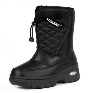YIJIABAO Thermal Waterproof Abrasion Resistant Crew Outdoor Boots Women's Black