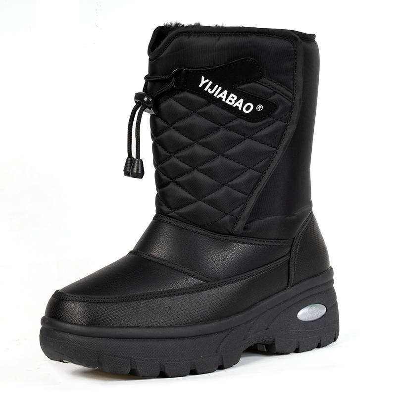 YIJIABAO Thermal Waterproof Abrasion Resistant Crew Outdoor Boots Women's Black