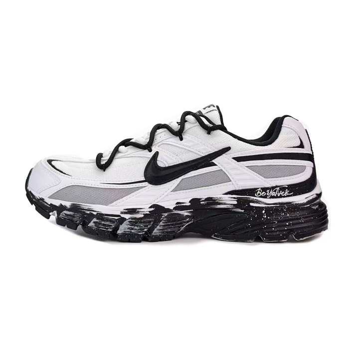 Nike Nike Initiator Cushioning, Wear Resistant Low top Running Shoes Unisex Black White
