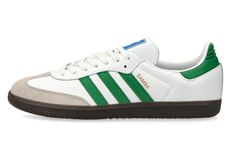 Adidas Originals SAMBA OG Low top Skateboard Shoes Unisex White Green