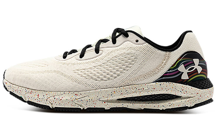Under Armour HOVR Sonic 5 Fabric Cushioning Abrasion Resistant Lightweight Low top Running Shoes Unisex Limestone White