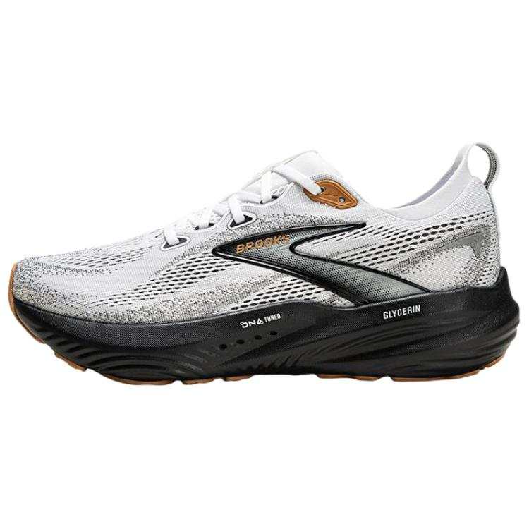 Brooks Glycerin 22 Slip Resistant Abrasion Resistant Low top Casual Running Shoes Men's White Gray