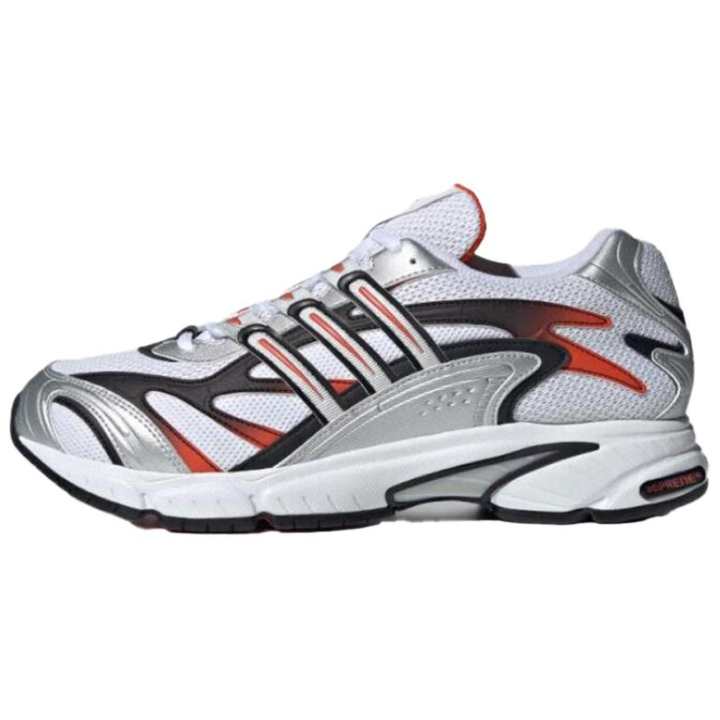 Adidas Adidas Temper Run 2.0 Slip Resistant Abrasion Resistant Low top Running Shoes Men's White Black Orange