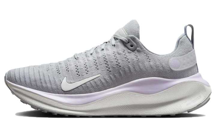 Nike Nike Reactx Infinity 4 Comfortable Cushioning Breathable Low top Running Shoes Women's Light Gray Purple Extra Wide