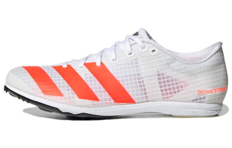 Adidas Adidas Distancestar Spikes Casual Non slip Lightweight Low top Running Shoes Women's Coral Orange