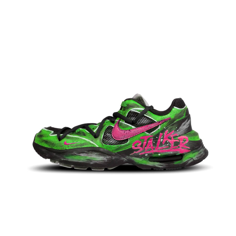 Nike Nike Air Max Fusion Slip Resistant Abrasion Resistant Low top Running Shoes Women's Neon Green