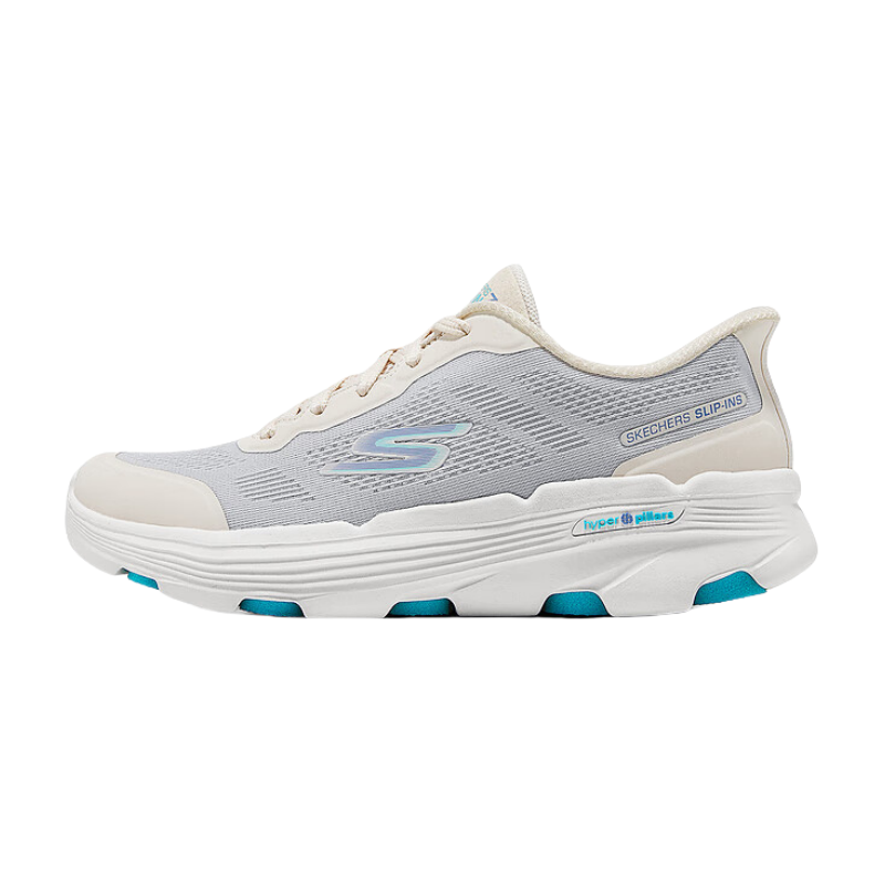 Skechers GO RUN 7.0 Mesh, Textile Low top Casual Running Shoes Women's Beige Gray