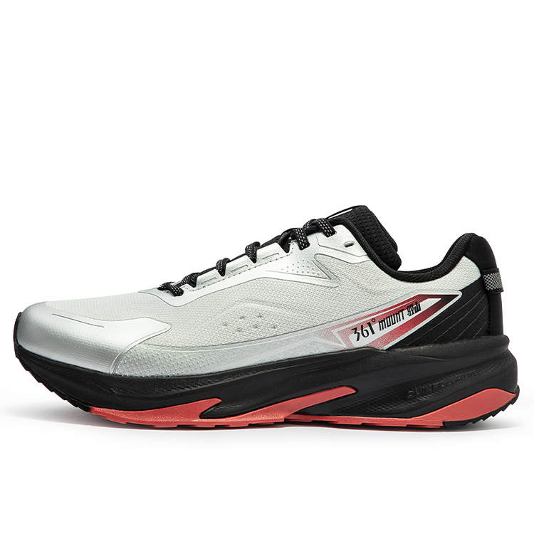 361° Cushioning Slip Resistant Abrasion Resistant Waterproof And Breathable Low top Running Shoes Men's Silver White
