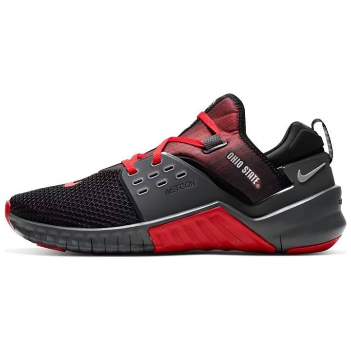 Nike Nike Free X Metcon Cushioning Slip Resistant Abrasion Resistant Low top Running Shoes Unisex Black Red
