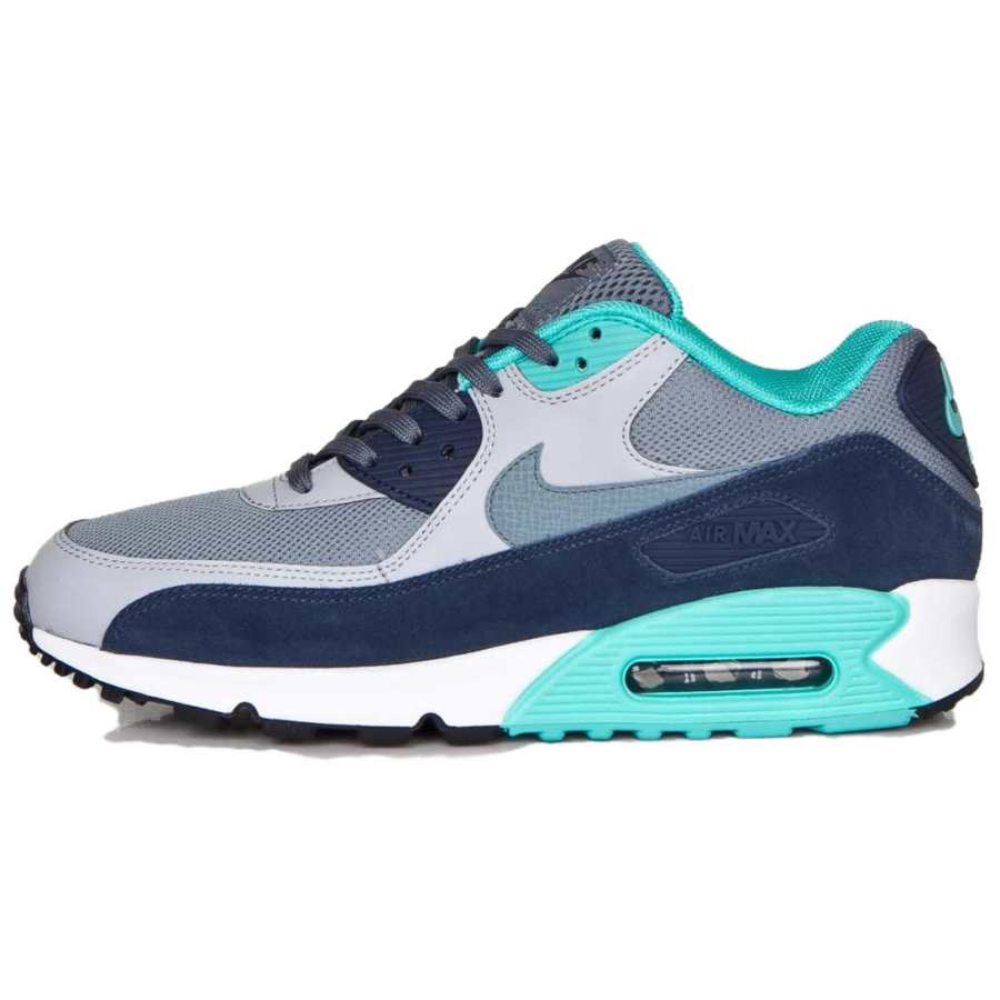 Nike Nike Air Max 90 Abrasion Resistant Low top Running Shoes Unisex Blue Gray