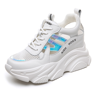 NRDROFFICIAL Slip Resistant, Abrasion Resistant, Breathable, Lightweight Low top Chunky Sneakers 8cm Women's