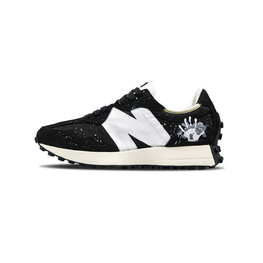 New Balance New Balance NB 327 Abrasion Resistant Abrasion Resistant Low top Casual Running Shoes Men's Black White