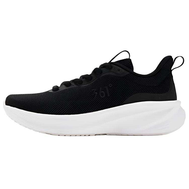 361° Cushioning Lightweight Rebound Low top Casual Running Shoes Women's Obsidian Black Feather White