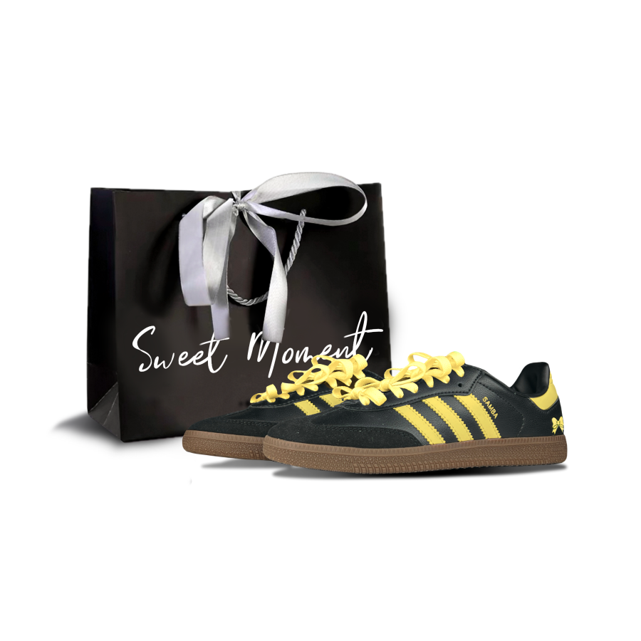 Adidas Originals SAMBA OG German Army Trainers Unisex Low Top Black Yellow