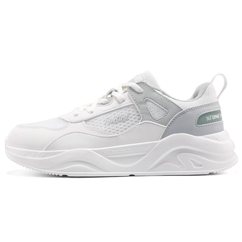 361° Cushioning Breathable Slip Resistant Low top Casual Sprint Running Shoes Women's White Green
