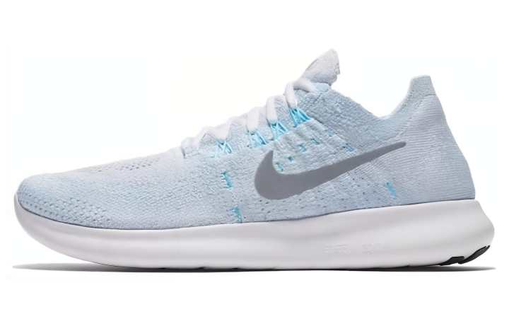 Nike Nike Free Run Flyknit 2017 Pure Platinum Glacier Blue Women's