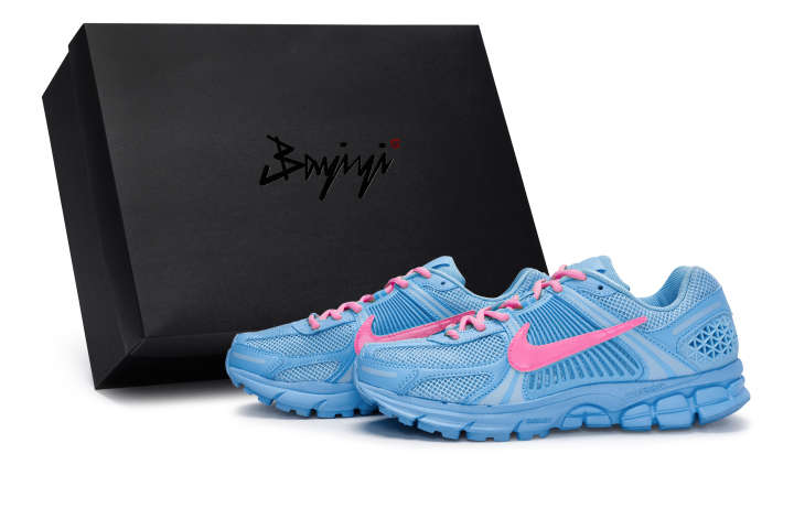 Nike Nike Zoom Vomero 5 Slip Resistant Slip Resistant Low top Running Shoes Unisex Blue Rose Red