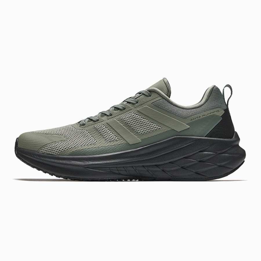 Anta Breathable And Lightweight Low top Casual Running Shoes Men's Green Black