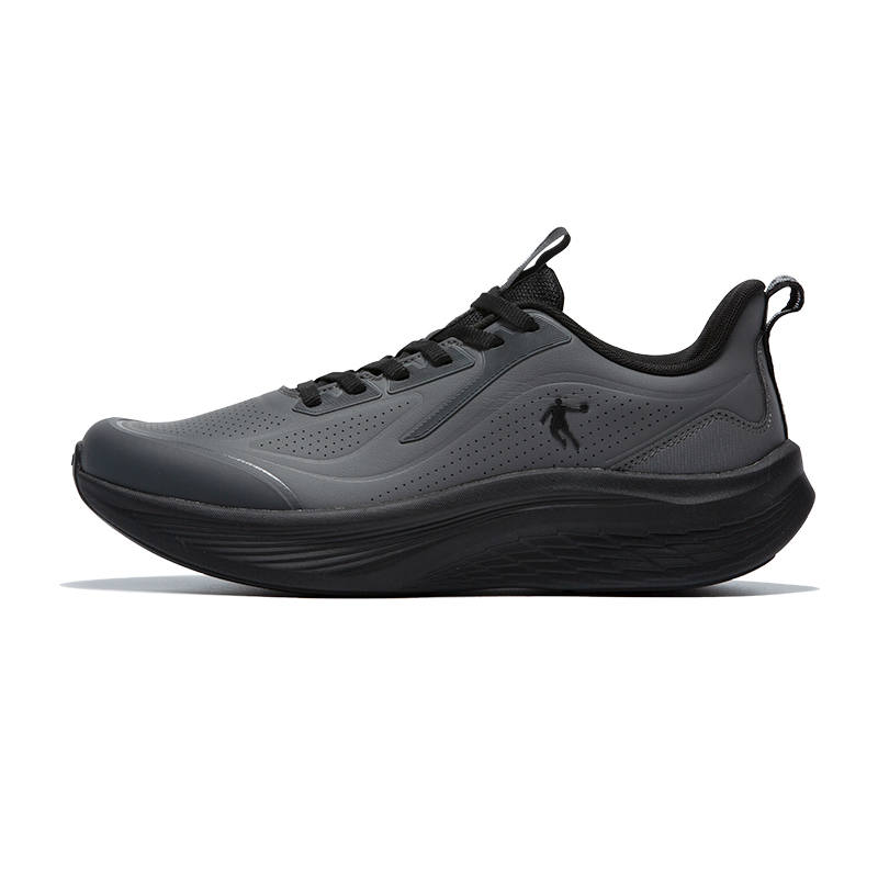 QIAODAN Cushioning Slip Resistant Abrasion Resistant Low top Casual Running Shoes Men's Gray