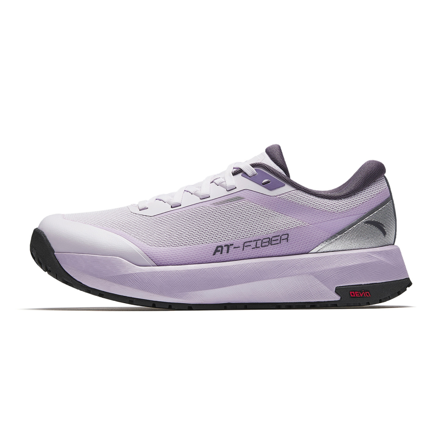 Anta Abrasion Resistant Coverage Lightweight Low top Casual City Commuting Running Shoes Women's Purple Silver