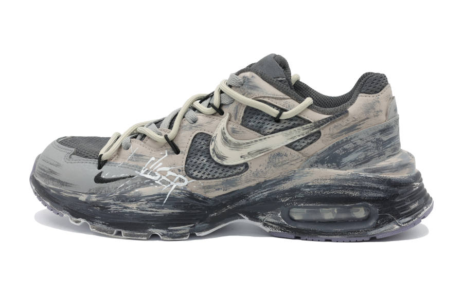 Nike Nike Air Max Fusion Slip Resistant Abrasion Resistant Low top Running Shoes Women's Khaki Gray