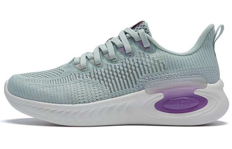 361° Cushioning Slip Resistant Breathable Lightweight Low top Running Shoes Women's Green Purple
