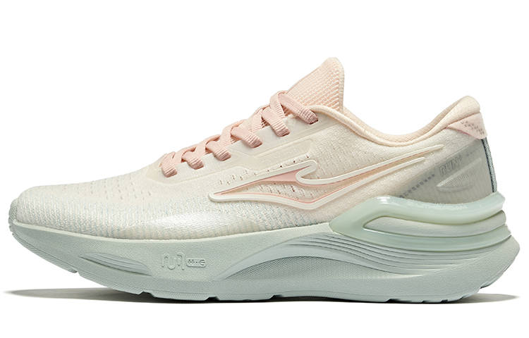 Erke Tianma 2.0 Summer Cushioning Rebound Low top Running Shoes Women's Microcrystal White Shell Pink
