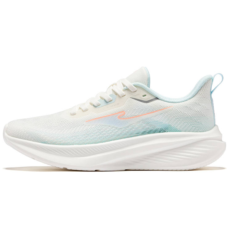 Erke Thunderclap Running Shoes Women's Low Top Microcrystal White Tranquil Blue
