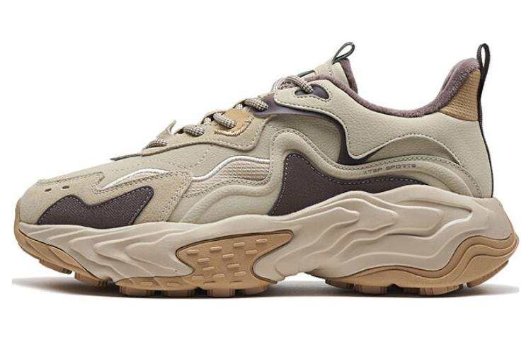 XTEP Huiyou Low top Outdoor Shoes Men's Clay Agarwood Umber Fleece lined