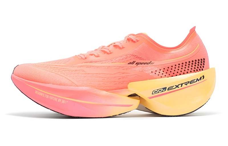 361° Feiyang Future 1.5 Breathable Low top Full Length Carbon Plate Running Shoes Unisex Fluorescent Begonia Red