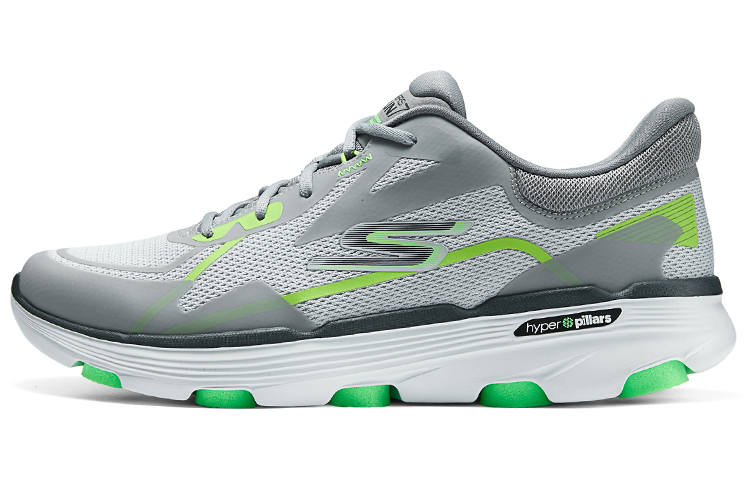 Skechers GO RUN 7.0 Cushioning, Wear Resistant Low top Running Shoes Men's Gray Green