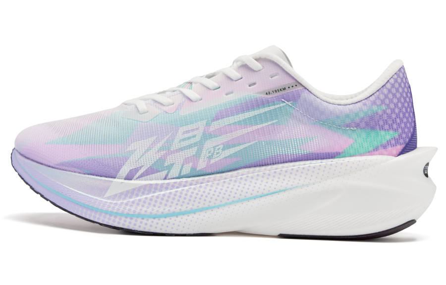 QIAODAN Feiying PB4.0 Running Shoes Men's Low Top Snow Purple Blue Green