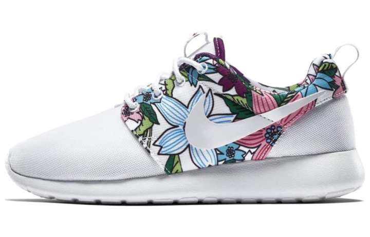 Nike Nike Roshe Run White Floral Aloha Women's