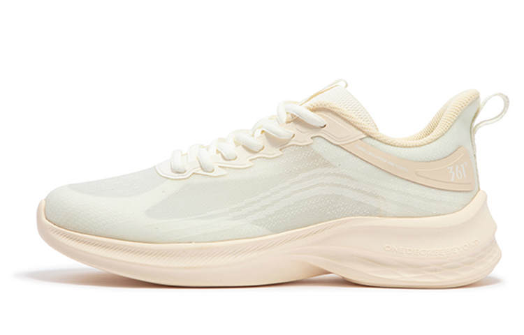 361° Sharp Sparkle Slip Resistant, Abrasion Resistant, Breathable Low top Casual Running Shoes Women's Dune White